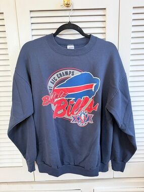 Buffalo Bills Navy Graphic Crewneck Sweatshirt